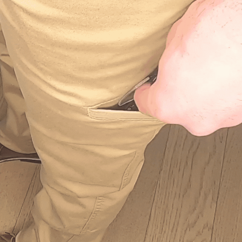 7 Pocket Men s Pants with Cell Phone Pocket